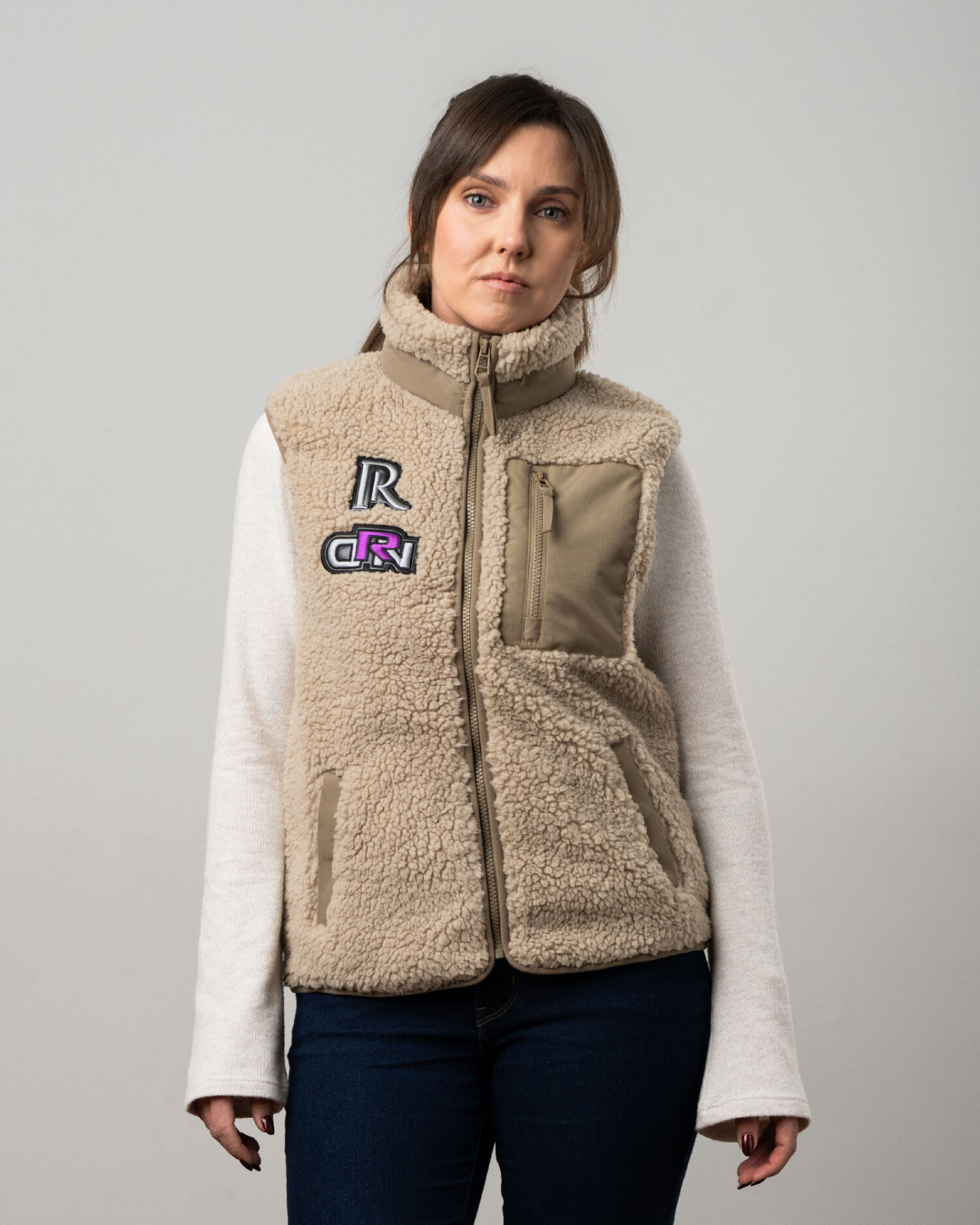BEIGE WOMEN'S VEST